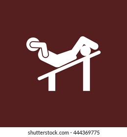 man doing abs icon