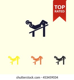 man doing abs icon