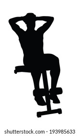 man doing abs vector silhouette