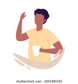 man doing activity isolated icon