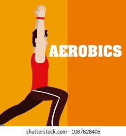 Man doing aerobics