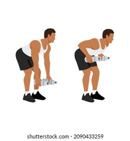 Man Doing Bent Over Two Armed Stock Vector (royalty Free) 2090433259