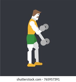Man doing bicep workout 