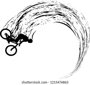 man doing bike trick
