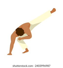 man doing capoeira illustration design