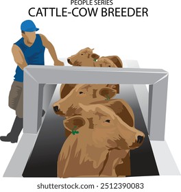 man doing a cattle and cow breeder