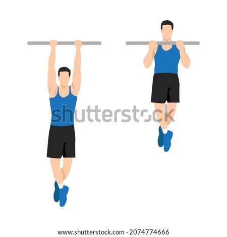 Similar – Image, Stock Photo Muscular man doing chin-ups