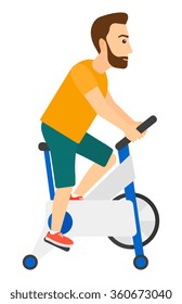 Man doing cycling exercise.
