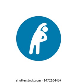 Man Doing Exercise Icon. Suitable for use on web apps, mobile apps and print media.