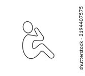 Man Doing Exercise icons  symbol vector elements for infographic web
