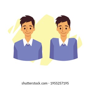 Man doing exercise shoulder shrug for stretch neck and treatment office syndrome