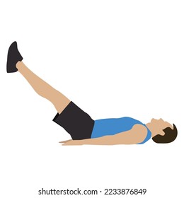 man doing exercises flat illustration