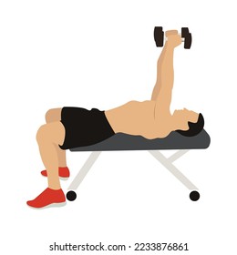 hombre haciendo ejercicios de ilustración plana
