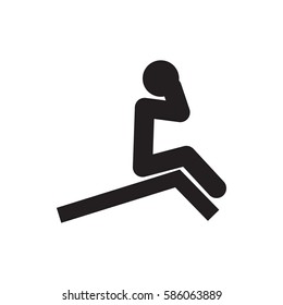 man doing exercises icon illustration isolated vector sign symbol