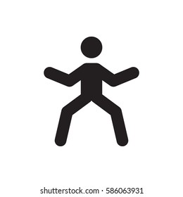 man doing exercises icon illustration isolated vector sign symbol