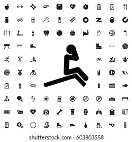 Man doing exercises icon illustration isolated vector sign symbol. fitness icons vector set.
