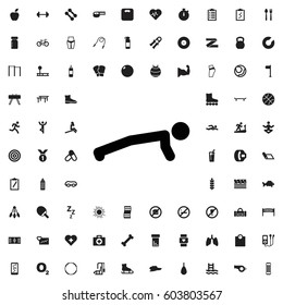 Man doing exercises icon illustration isolated vector sign symbol. fitness icons vector set.