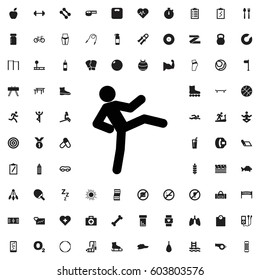 Man doing exercises icon illustration isolated vector sign symbol. fitness icons vector set.