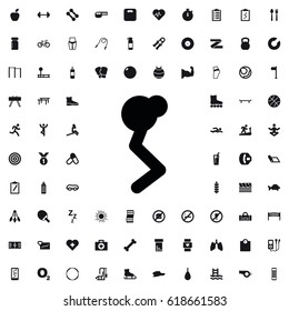Man doing exercises icon illustration isolated vector sign symbol. fitness icons set