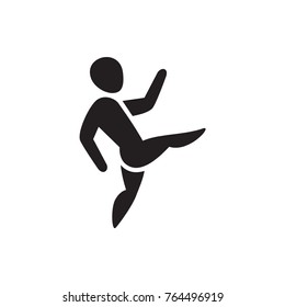 man doing exercises icon illustration isolated vector sign symbol