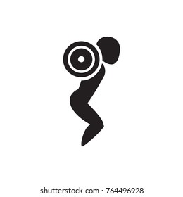 man doing exercises icon illustration isolated vector sign symbol