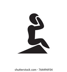 man doing exercises icon illustration isolated vector sign symbol