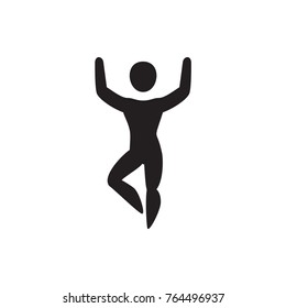 man doing exercises icon illustration isolated vector sign symbol