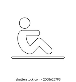 Man doing exercises icon People in motion active lifestyle sign