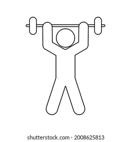 Man doing exercises icon People in motion active lifestyle sign