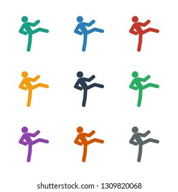 man doing exercises icon white background. Editable filled man doing exercises icon from fitness. Trendy man doing exercises icon for web and mobile.