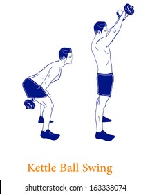 A man is doing exercises on the ground.   Isolated vector illustration on white background 