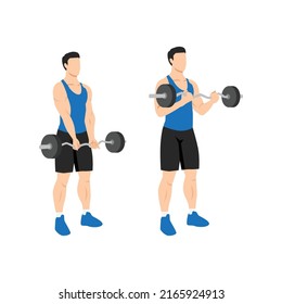 Hombre haciendo este grosero rizo. Ilustración vectorial plana aislada en diferentes capas. Carácter de entrenamiento