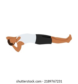 Man doing Final seated posture or Savasana exercise. Flat vector illustration isolated on white background