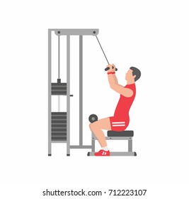 Man doing heavy weight exercise for back