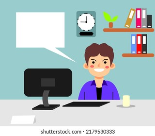 a man doing job illustration vector