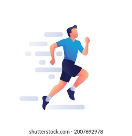man doing jogging or running vector