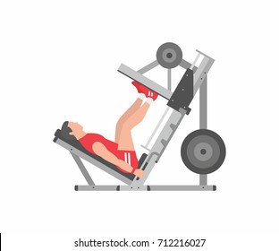 Man doing leg presses