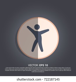 man doing morning exercise icon