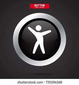 man doing morning exercise icon