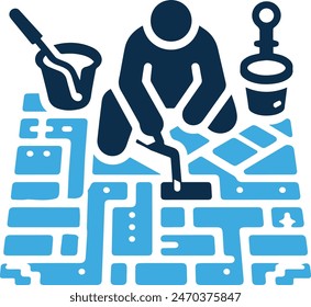 a man doing a paver sealing job