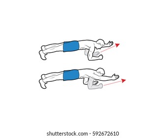 Man doing a plank exercise