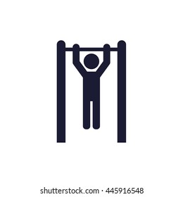man doing pull ups icon