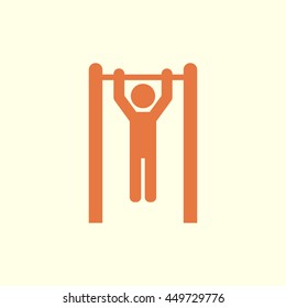 man doing pull ups icon