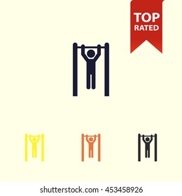 man doing pull ups icon
