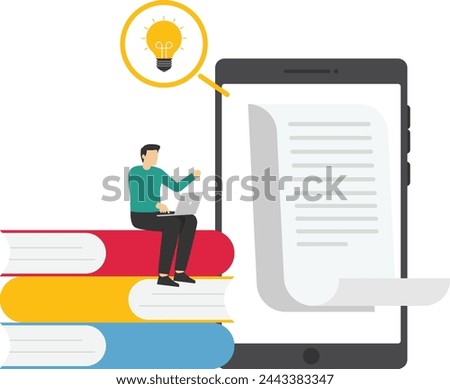 Man doing research through internet. Education, Paperwork concept. Data Analysis working Management report with intellectual property connected to database.

