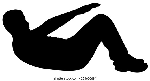 Man Doing sit Ups In Gym