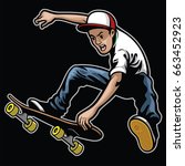 man doing skateboard trick stunt
