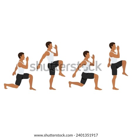 Similar – Image, Stock Photo Black calm man doing yoga in Dancer Pose