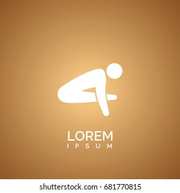 man doing yoga icon