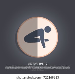 man doing yoga icon